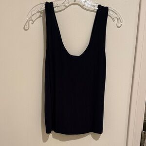 CAbi Elegant Navy Blue Ribbed Tank Top